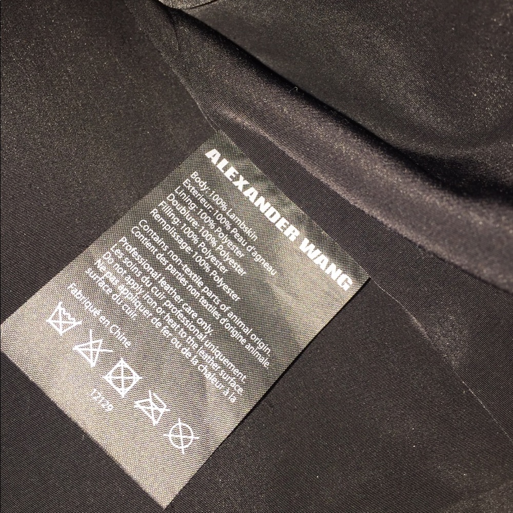 Alexander Wang Leather Color Block Jacket Sz Xs - image 4